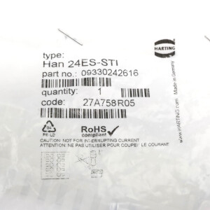 Harting Buchseneinsatz HAN 24ES-STI 09330242616 OVP