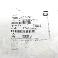 Harting Buchseneinsatz HAN 24ES-STI 09330242616 OVP