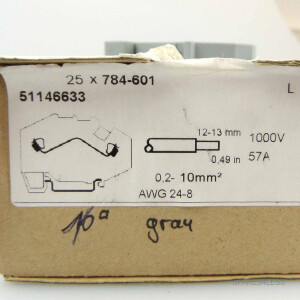 WAGO Durchgangsklemme 0,2-10mm2 grau 784-601 (12Stk.) OVP