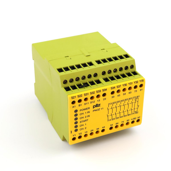 Pilz Sicherheitsrelais PNOZ 11 230VAC 24VDC 7n/o 1n/c 774086 GEB