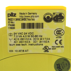 Pilz Sicherheitsrelais PNOZ 11 230VAC 24VDC 7n/o 1n/c 774086 GEB