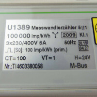 Gossen Metrawatt Messwandlerzähler U1389 (5A) GEB