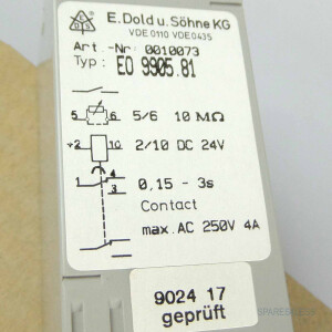 E.Dold & Söhne KG Zeitrelais E09905.81 DC24V 0,15-3S OVP