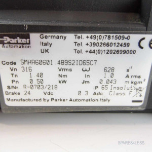 Parker Servomotor SMHA60601.489S2ID65C7 NOV