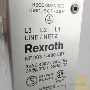 Rexroth INDRAMAT Netzfilter NFD03.1-480-007 R911286917 OVP