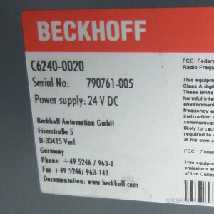 Beckhoff Schaltschrank-Industrie-PC C6240-0020 GEB