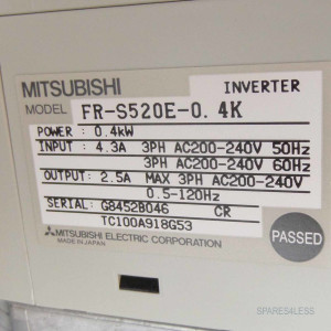 Mitsubishi Electric Inverter FR-S520E-0.4K 0,4kW OVP
