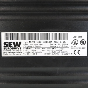 SEW EURODRIVE Movitrac 31C005-503-4-00 8260788 GEB