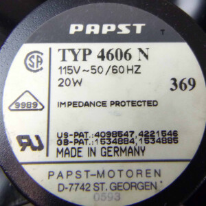 Papst 115V Lüfter 4606N GEB