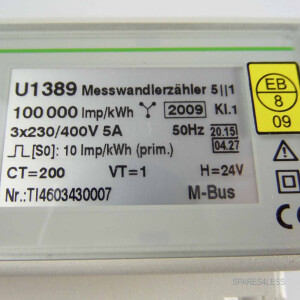 Gossen Metrawatt Messwandlerzähler U1389 (5A) OVP