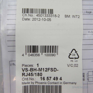 Phoenix Contact VS-BH-M12FSD-RJ45/180 1657494 OVP