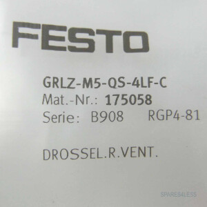 Festo Drosselrückschlagventil GRLZ-M5-QS-4LF-C 175058 OVP