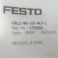 Festo Drosselrückschlagventil GRLZ-M5-QS-4LF-C 175058 OVP