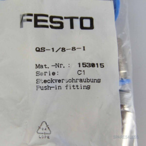 Festo Steckverschraubung QS-1/8-8-I 153015 (10Stk.) OVP