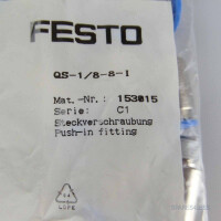 Festo Steckverschraubung QS-1/8-8-I 153015 (10Stk.) OVP