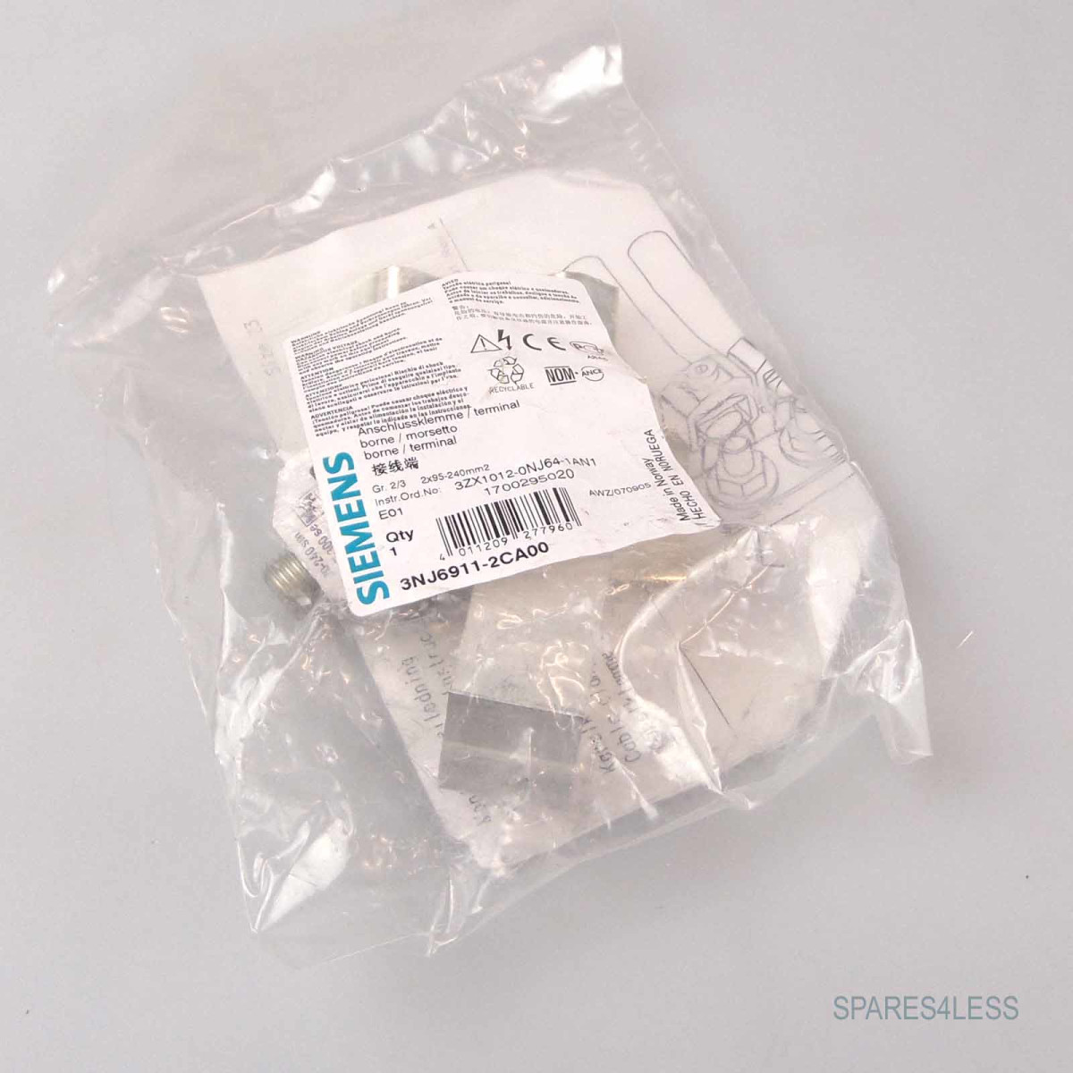 Siemens Anschlussklemme 3NJ6911-2CA00 OVP
