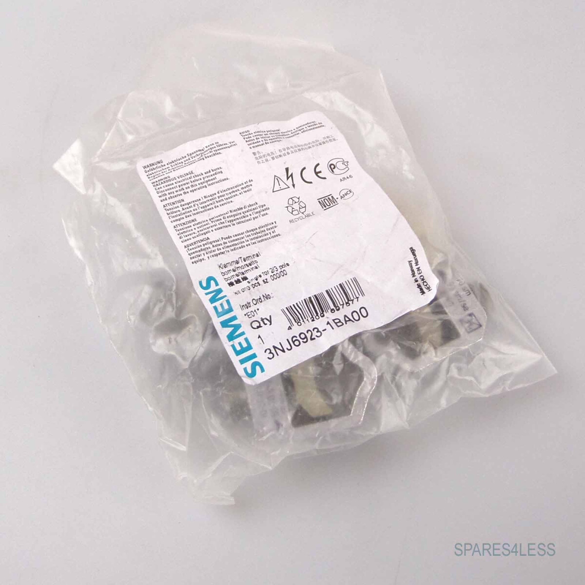 Siemens Anschlussklemme 3NJ6923-1BA00 OVP