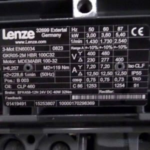 Lenze Getriebemotor GKR05-2MHBR100C32 + MDEMABR100-32 NOV