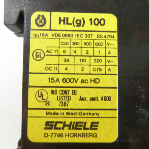 Schiele Hilfsschütz HL100-55E 136100140 220V OVP