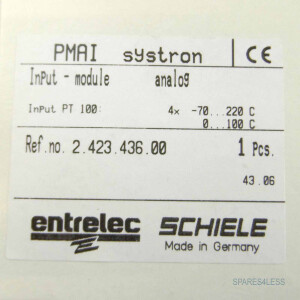 entrelec Schiele Analogeingabe Input PT100 242343600 OVP
