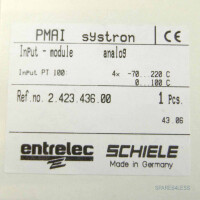 entrelec Schiele Analogeingabe Input PT100 242343600 OVP