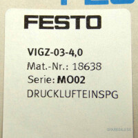 Festo Druckzonen-Einspeiseplatte VIGZ-03-4,0 18638 OVP