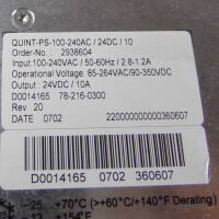 Phoenix Contact Power Supply QUINT-PS100-240AC/24DC/10 2938604 GEB