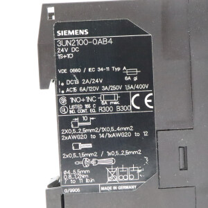 Siemens Kaltleiter-Auslösergerät 3UN2100-0AB4 GEB
