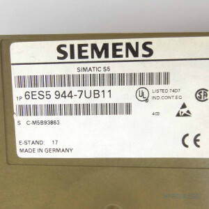 Simatic S5 CPU944B 6ES5 944-7UB11 E-Stand: 17 GEB