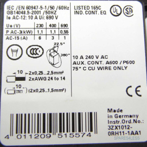 Siemens Hilfsschütz 3RH1140-2WB40 OVP