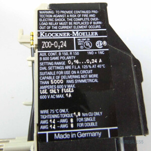 Klöckner Möller Motorschutzrelais Z00-0,24 0,16-0,24A OVP