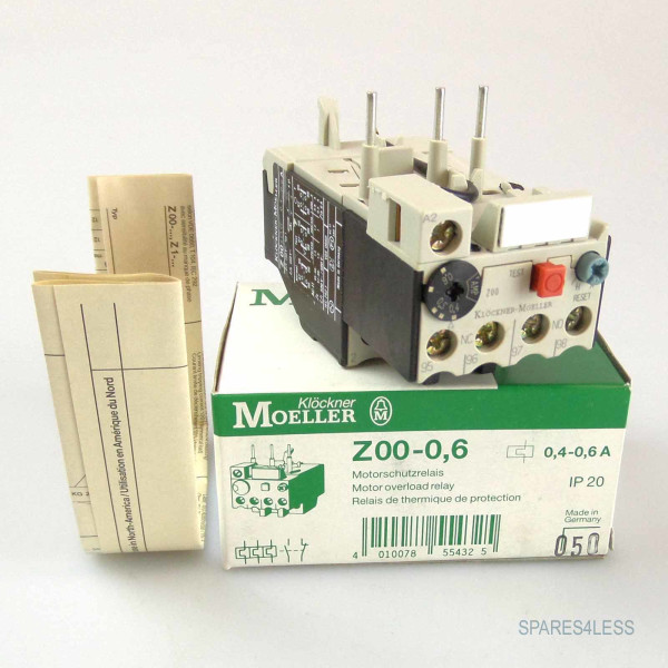 Klöckner Moeller Motorschutzrelais Z00-0,6 0,4-0,6 A OVP