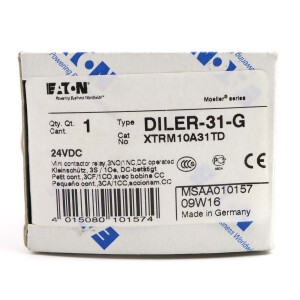 Eaton Hilfsschütz DILER-31-G(24VDC) 010157 OVP