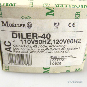 Klöckner Moeller Hilfssschütz DILER-40 110V50HZ, 120V60HZ 051756 OVP