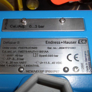 Endress+Hauser Deltabar S FMD78-X7A5/0 0...3 bar NOV