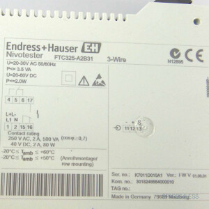Endress+Hauser Nivotester FTC325 FTC325-A2B31 GEB