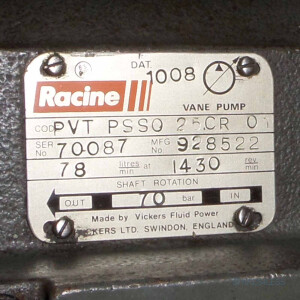 Racine Flügelzellenpumpe PVT-PSS0-25CR-01 GEB