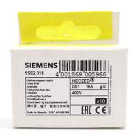 Siemens NEOZED Sicherungseinsätze 5SE2316 (10Stk.) OVP