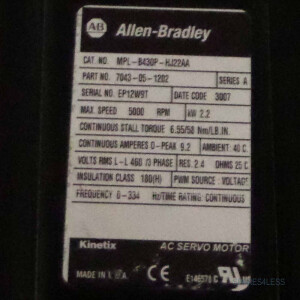 Allen Bradley Servo Motor MPL-B430P-HJ22AA GEB