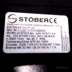 Stöber Drehstrom-Servomotor EZ703UDFGQ1P122 GEB