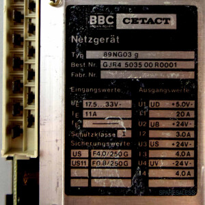 BBC Netzgerät 89NG03G GJR4503500R0001 GEB