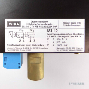 WIKA Druckmessgerät CT6PTB-NrEx-83/2022X 831.12 0,2-1bar OVP