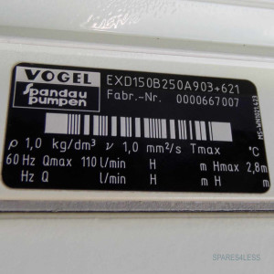 Vogel Spandau Pumpen Eintauchpumpe EXD150B250A903+621 OVP