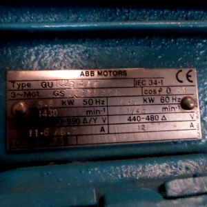 ABB Motor QU162S4AT 5,5 kW 50 Hz / 1430 min-1 NOV