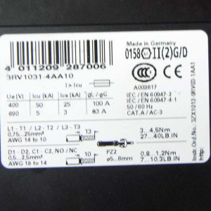 Siemens Leistungsschalter 3RV1031-4AA10 GEB