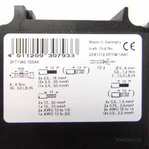 Siemens Schütz 3RT1046-1BB44 24VDC GEB