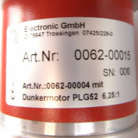 TR Electronic Dunkermotor 0062-0004 + PLG52 + DR62.0X60-2/ASTO NOV