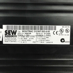 SEW EURODRIVE Frequenzumrichter Movitrac 31C007-503-4-00 8260796 GEB