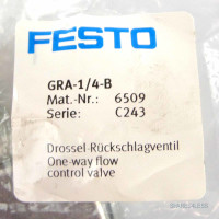 Festo Drossel-Rückschlagventil GRA-1/4-B 6509 OVP