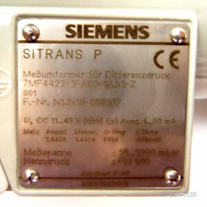 Siemens Sitrans P 7MF4422-1FA00-1AA1-Z Z:S01 OVP